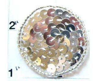 Dot with Silver Sequins and Beads .75"