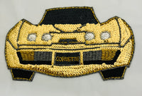 Corvette with Gold, black and silver sequins and beads 9