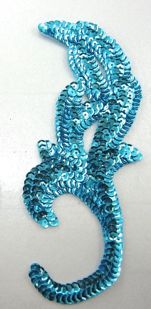 Par de motivos de diseño de lentejuelas turquesa, 20.32 cm x 8.25 cm