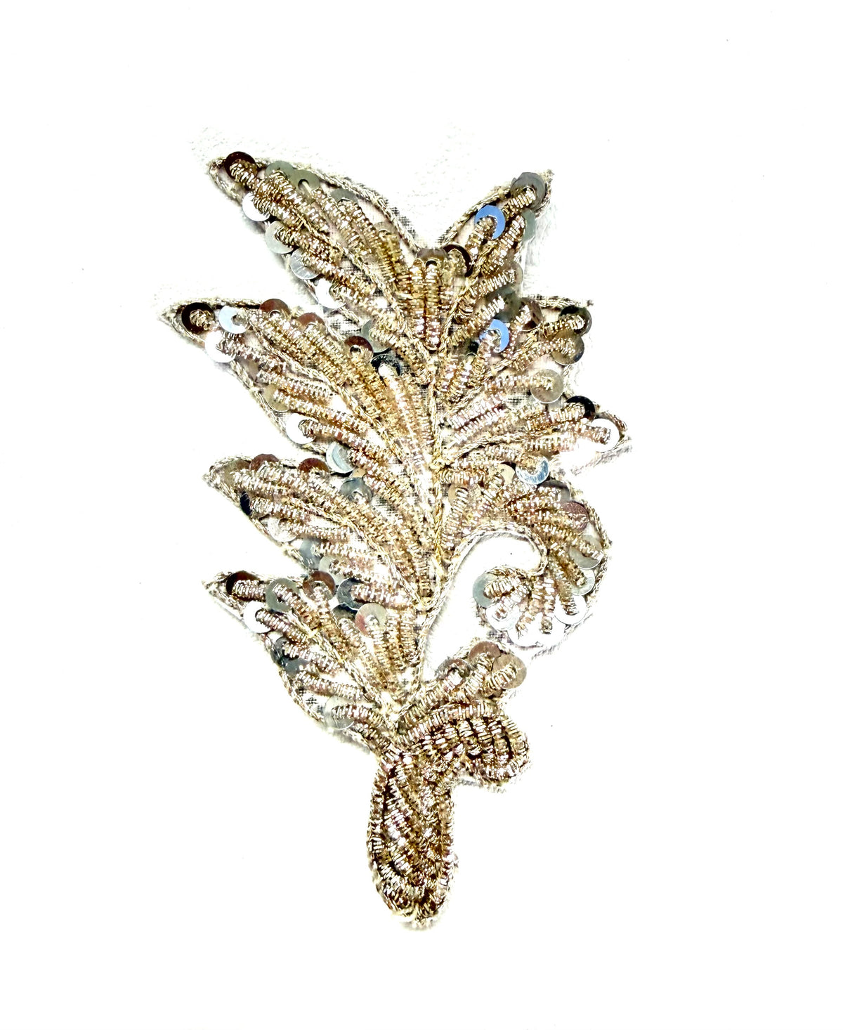 Hoja con Hilo de Lingote de Plata 2.5" x 3.5"