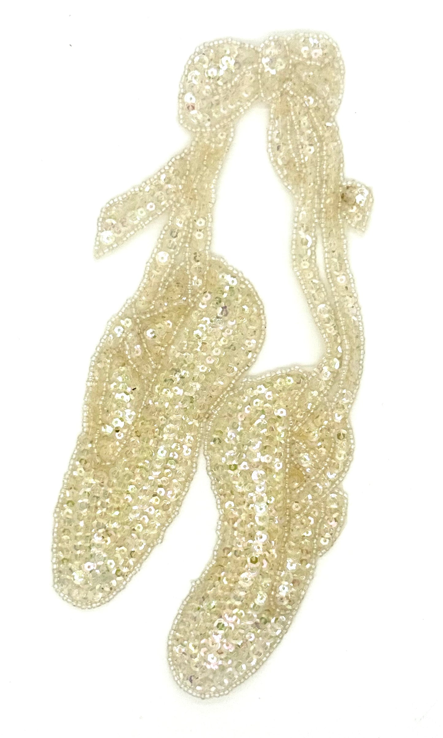 Ballet Slippers - Iridescent Sequins - Glass Beads 9.75" x 4.5"