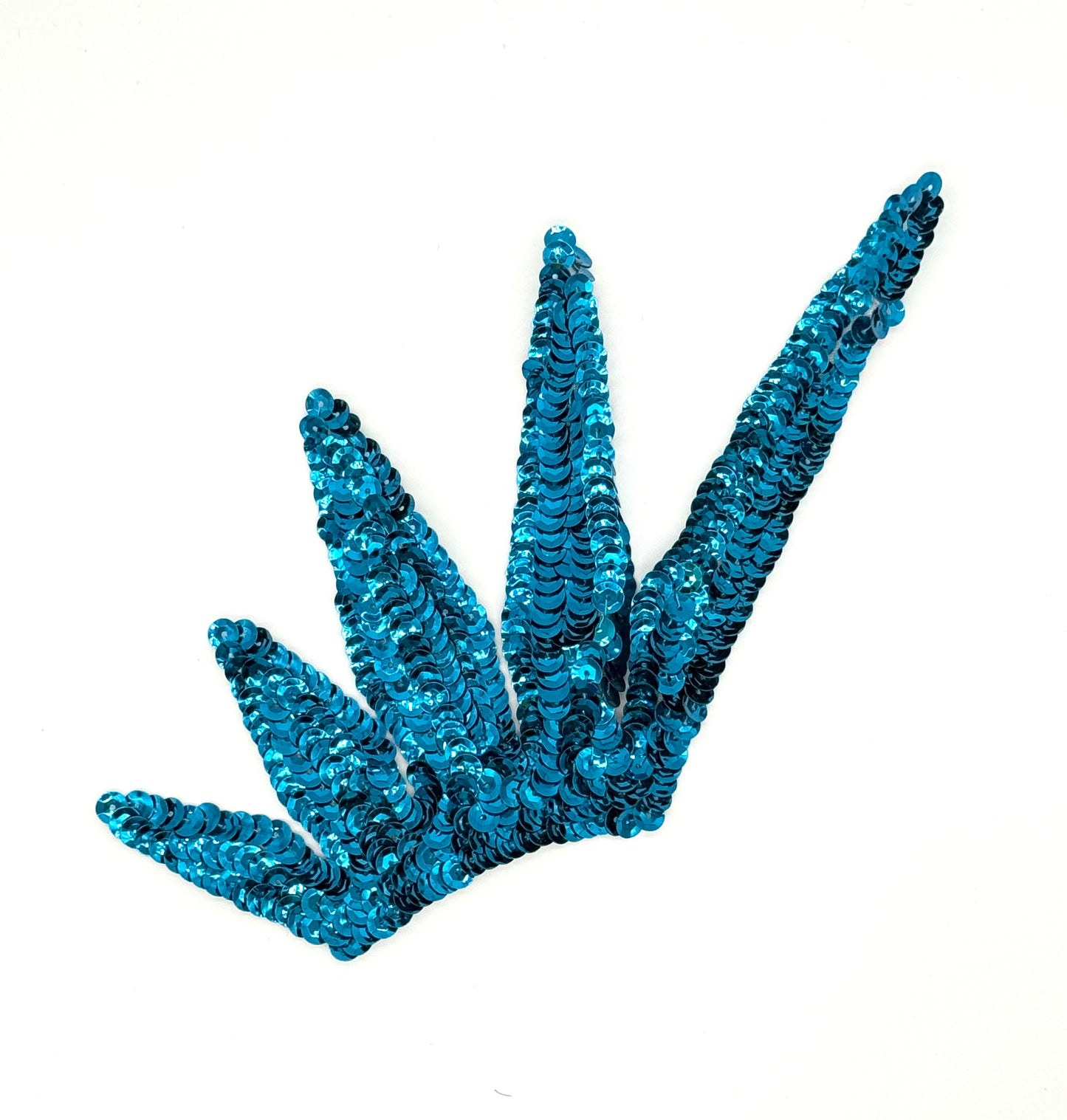 Designer Motif Five Point - Turquoise Sequins