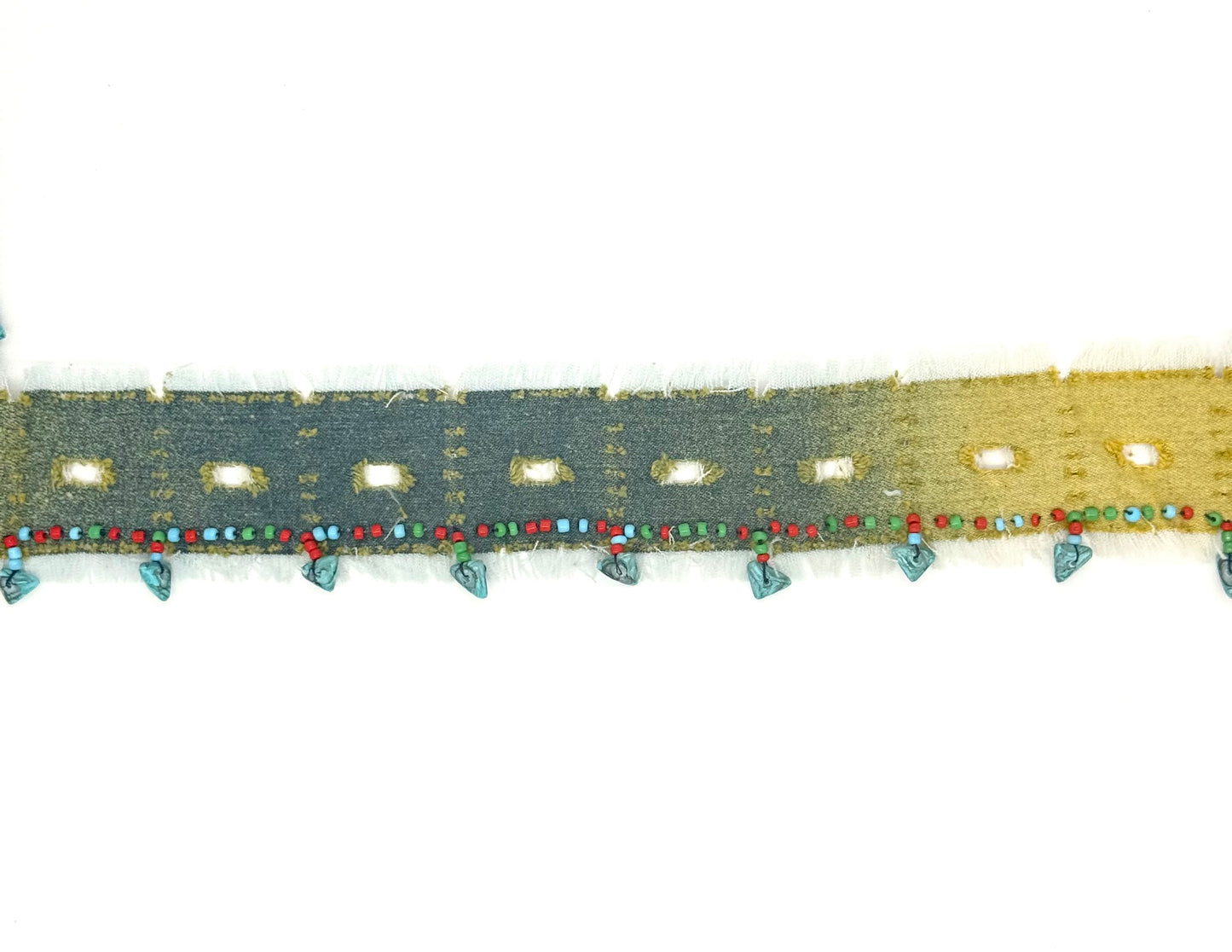 Shell and Bead Denim Trim - By the Yard - 2"