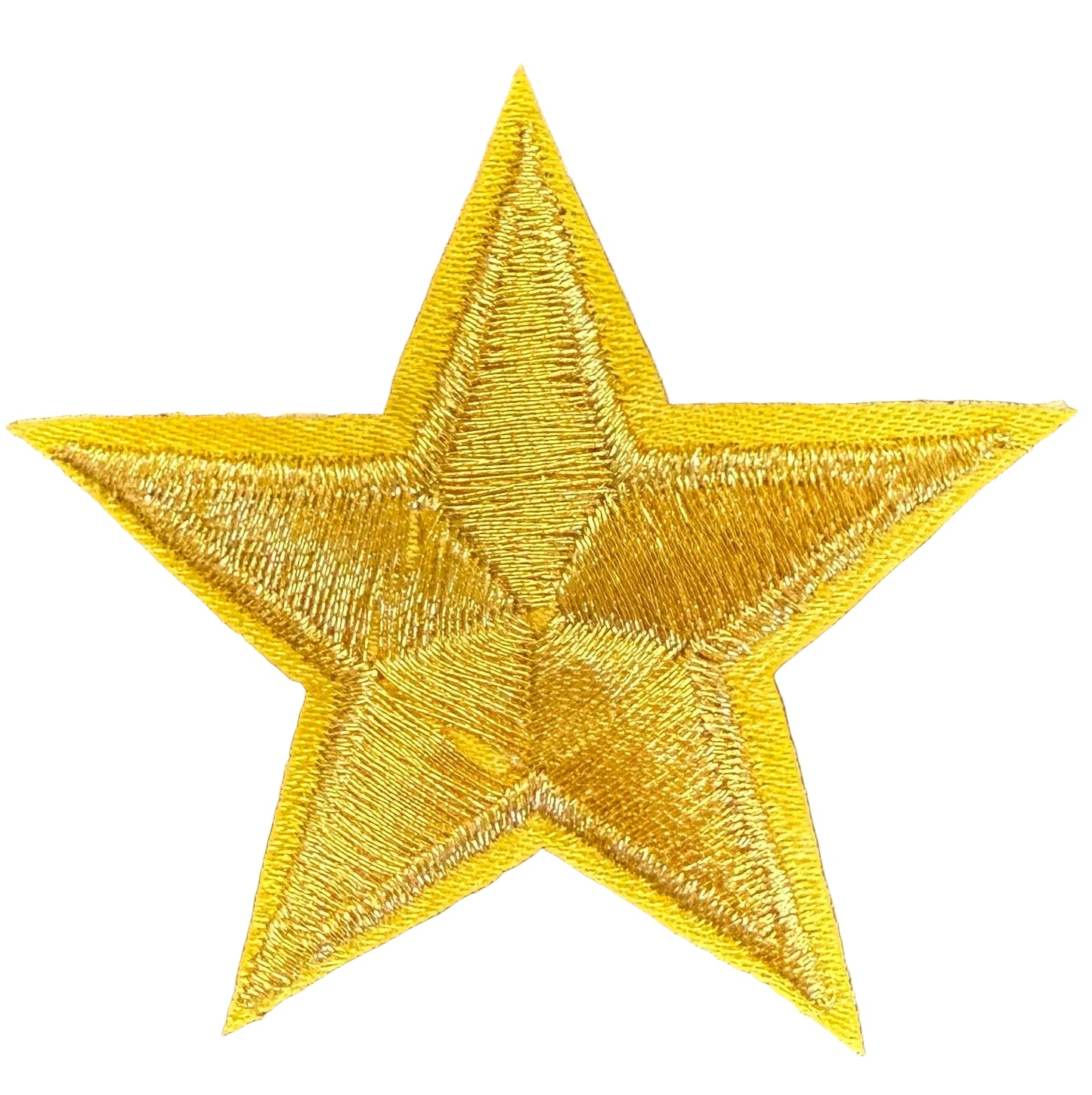 Estrella termoadhesiva metálica dorada bordada de 5 cm
