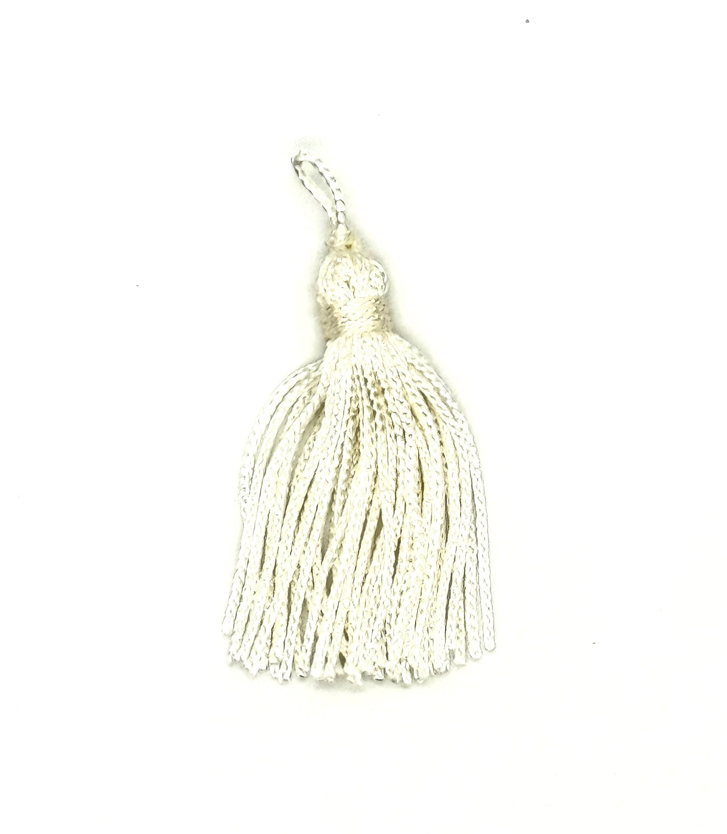 Hombrera Borla de Nailon - Par Dorado Claro 5" - Blanca Sencilla 2.5"