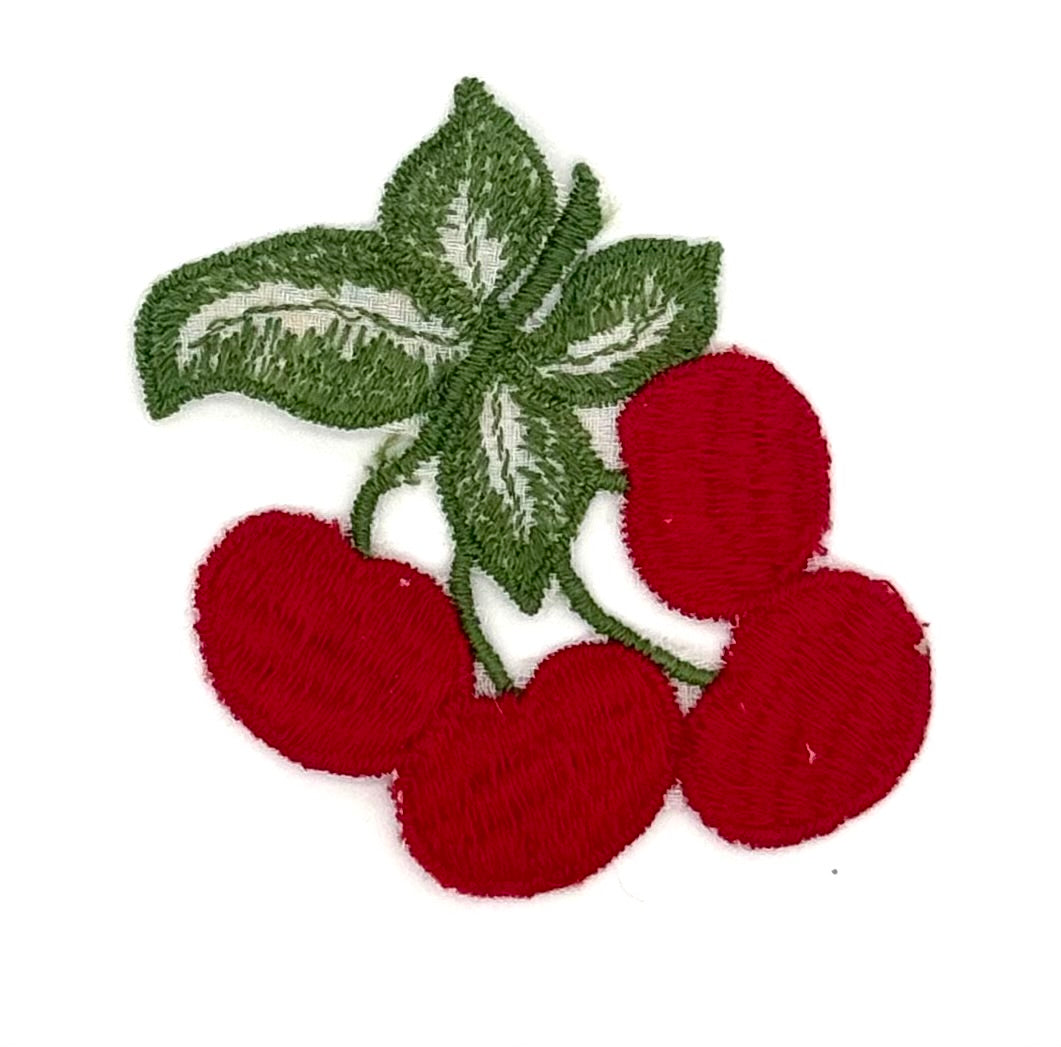 Cherries Embroidered Applique - 3" x 2.5"