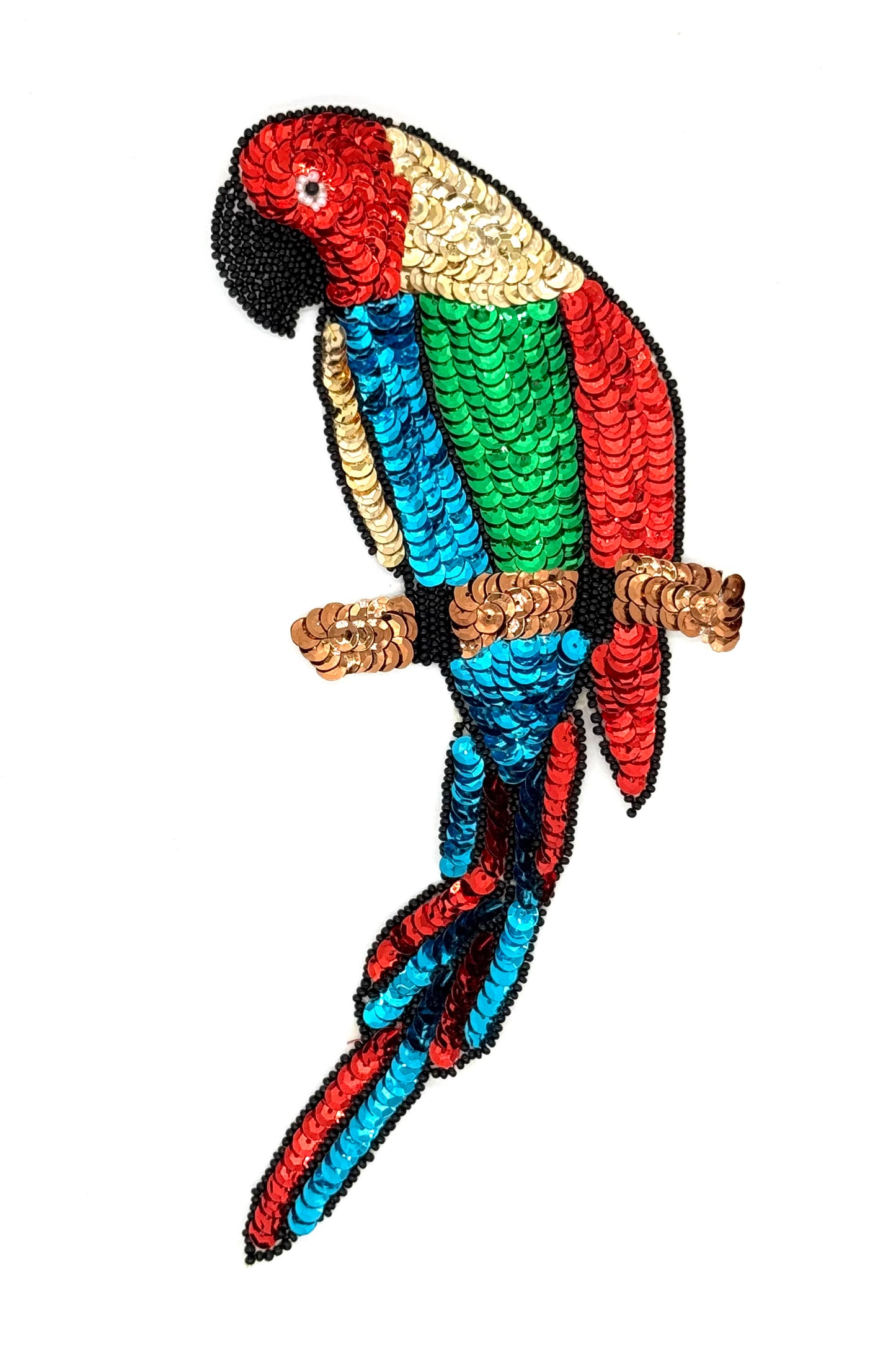 Parrot - Multicolored Sequins/Beads 9.5" x 4.5"