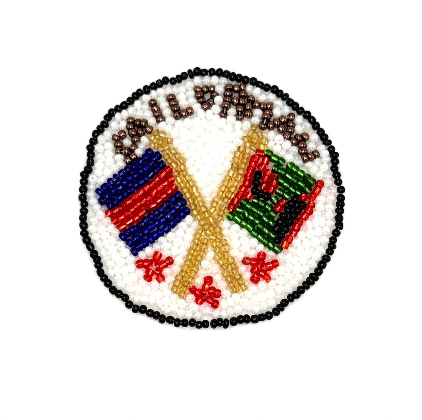 Sailorman Emblem with Multicolored Beads 2.5"