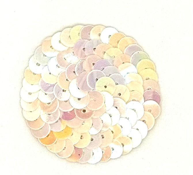 Dot Applique - Iridescent Pastel Color Sequins 1.75"