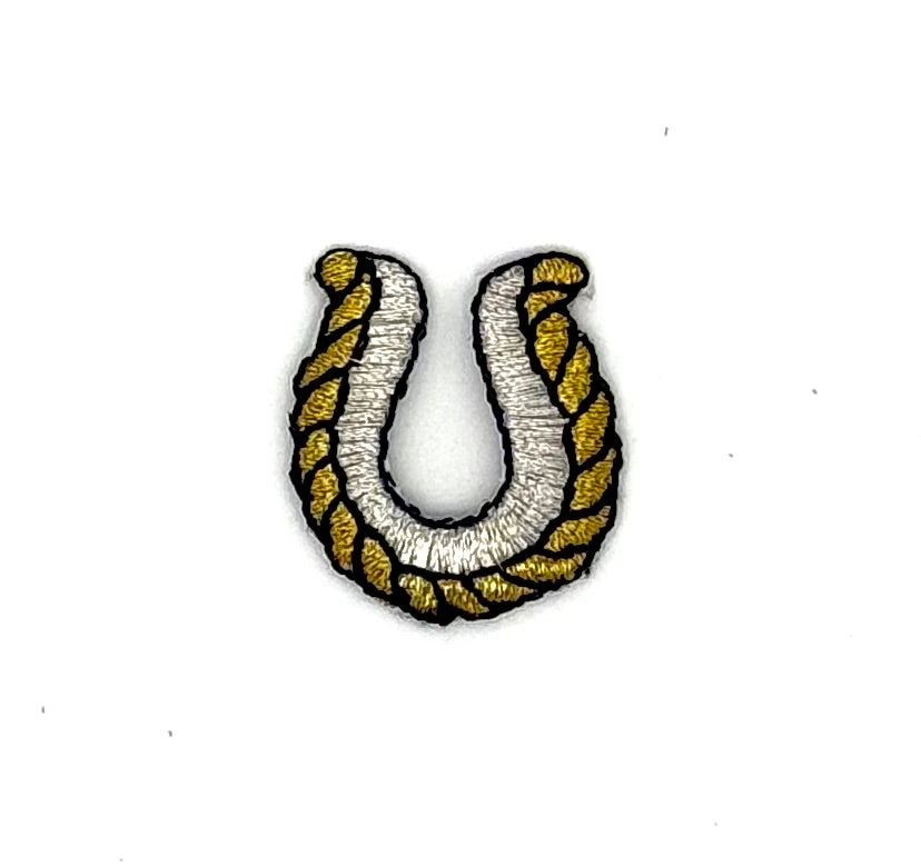Horseshoe Appliqué - Silver/Gold/Black 1" x 1"