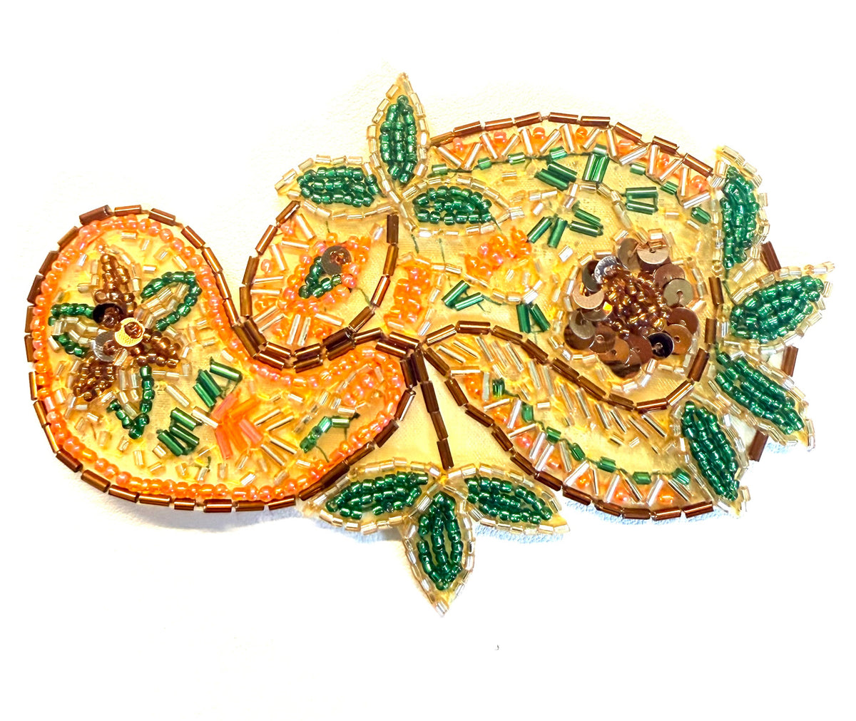 Estampado de cachemira multicolor 5" x 3.5"
