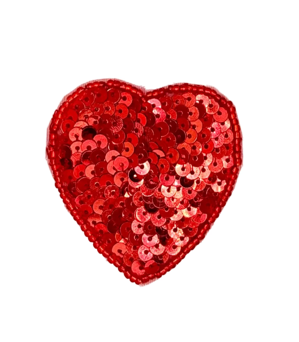 Red sequin heart shape
