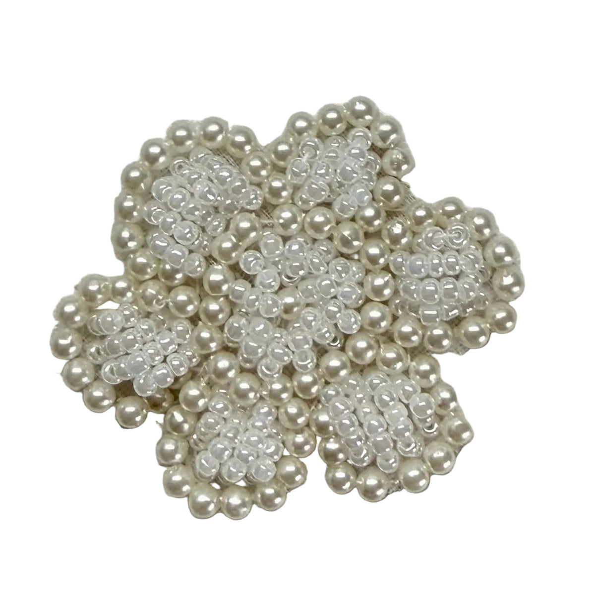 Flor - Perlas blancas 3,8 x 3,8 cm