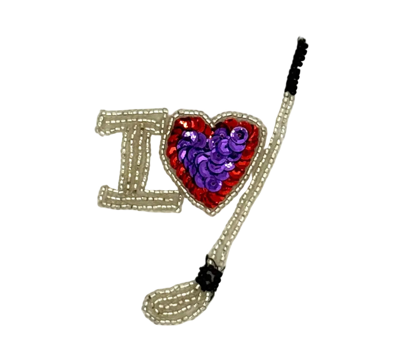 Me encanta (corazón) el golf de 4" x 2"