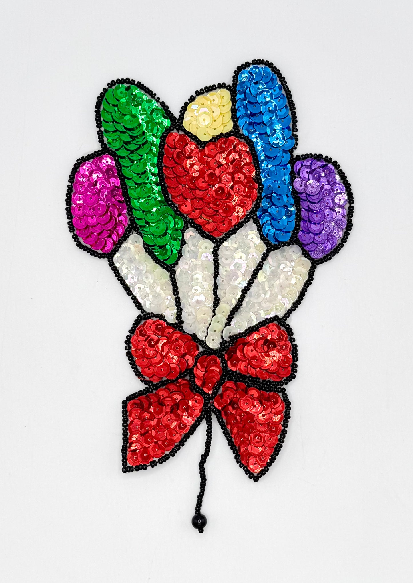 Balloons with Multi-Colored Sequins and Beads 7.5" x 4.5"