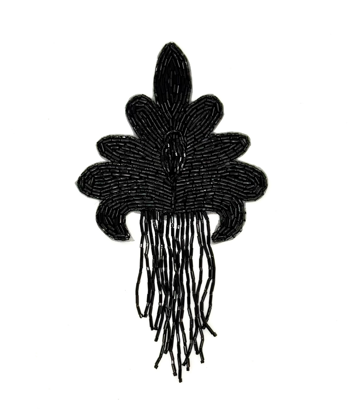Hombrera - Cuentas Negras 8" x 4.5"