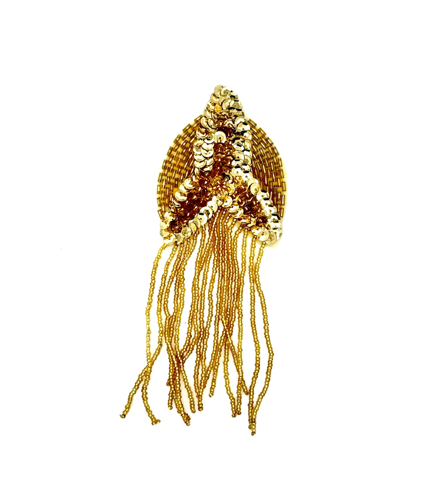 Epaulet - Gold Sequins/Beads 7”x 3”