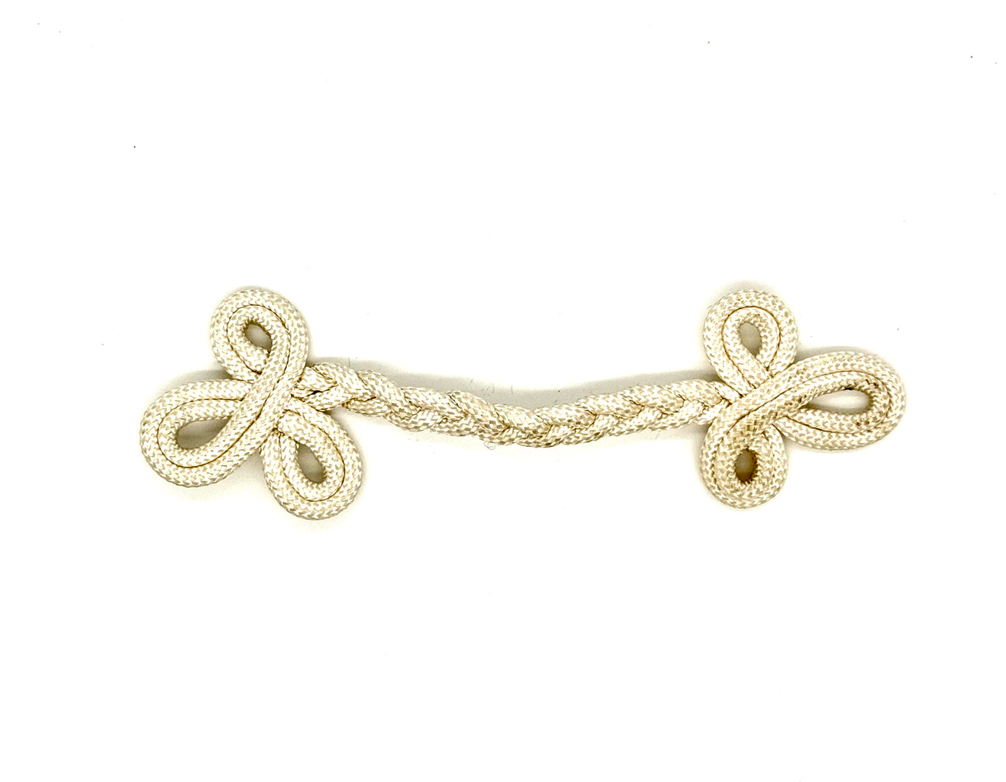 Frog Closure - Braided - Ivory 8" x 2.25"
