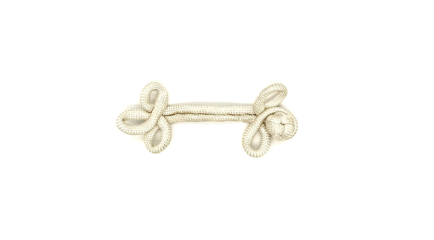 Frog Closure - Ivory 7.5" X 3"