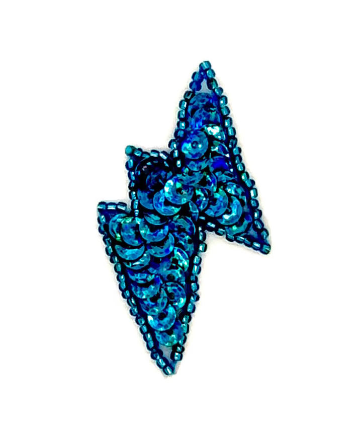 Aplicación de Rayo - Lentejuelas/Cuentas Láser Turquesa 5.72 cm x 3.18 cm