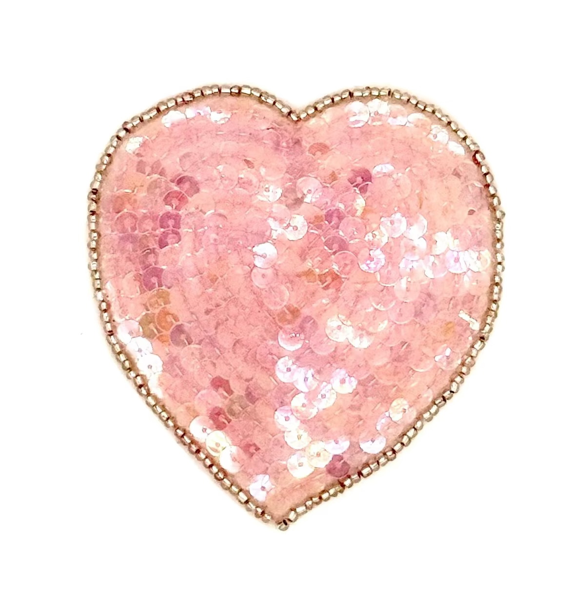 Heart Appliqué - Choice of Color Sequin- Glass Bead 3.25" x 3"