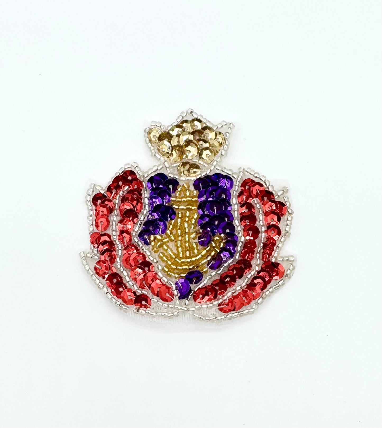 Crest Emblem Patch with Crown and Anchor 2.5" x 2.5"