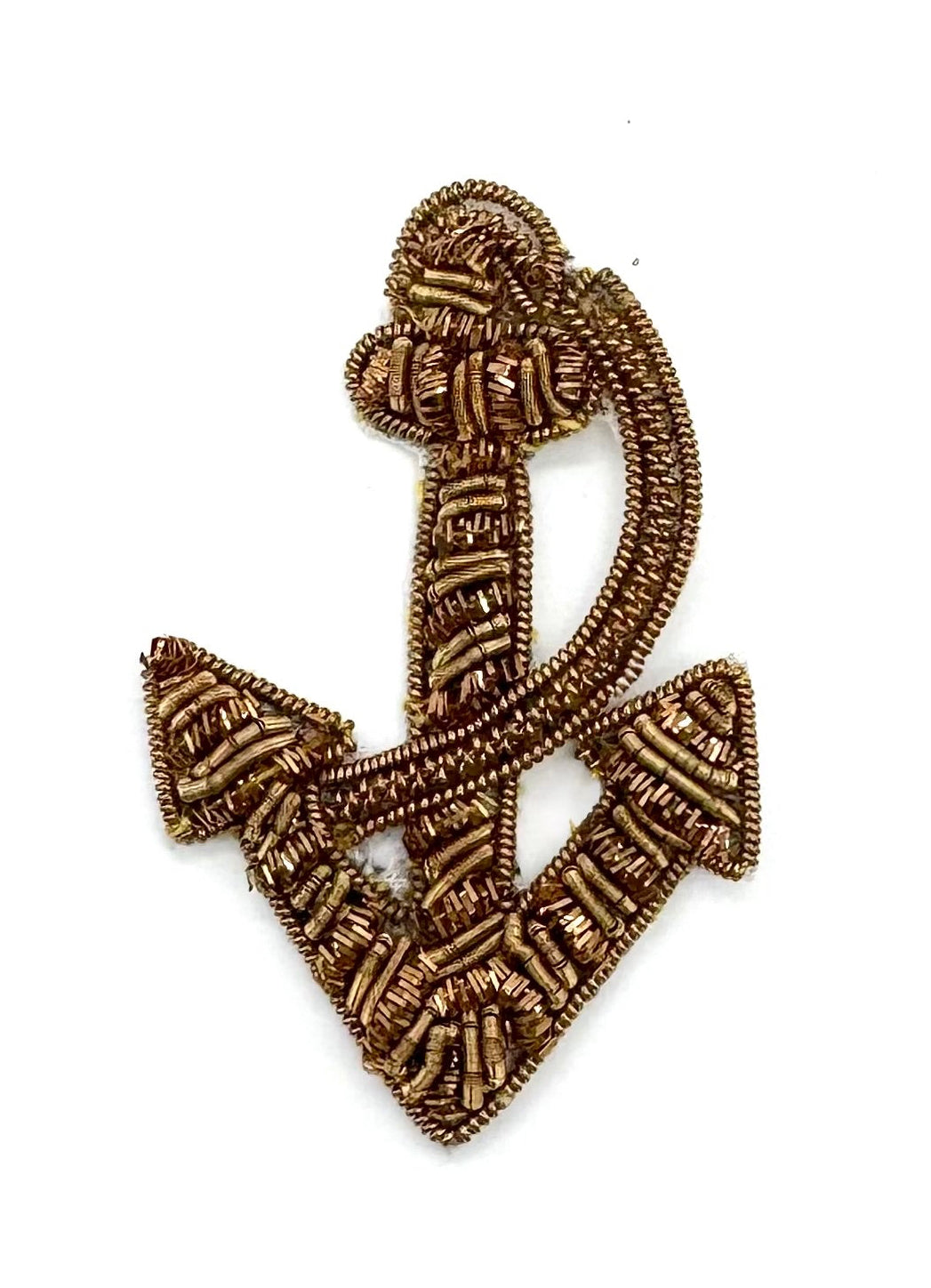 Ancla con Cuerda - Hilo de Lingote de Bronce y Oro 2" x 1.5"