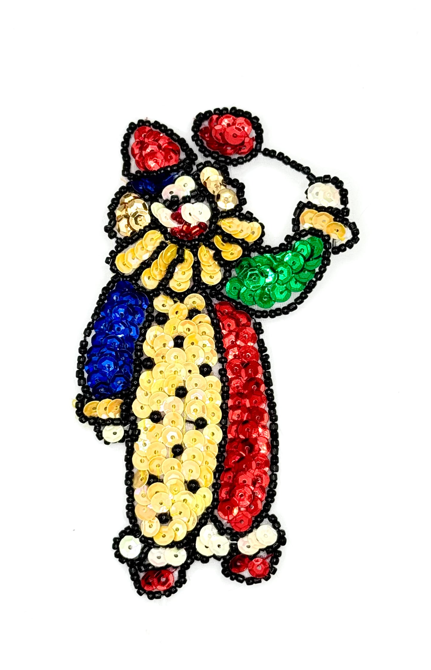 Payaso con globo - Lentejuelas multicolor - 4.75" x 2.75"