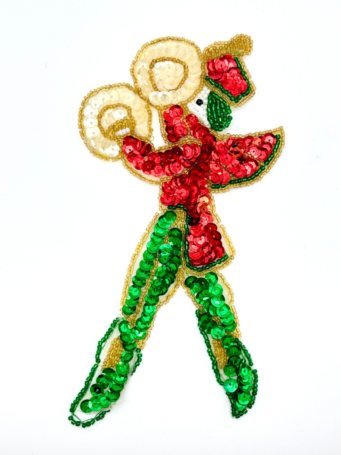 Vintage Marching Band Member Playing Cymbals - 7.5" x 4"