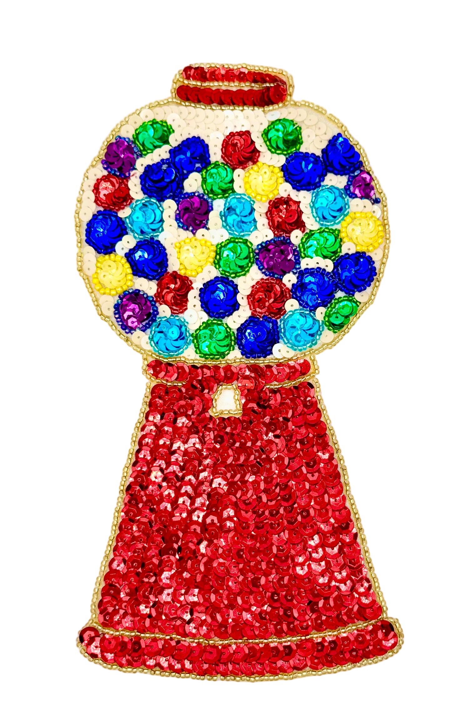 Máquina de chicles con lentejuelas y cuentas multicolores 8.5" x 4.25"