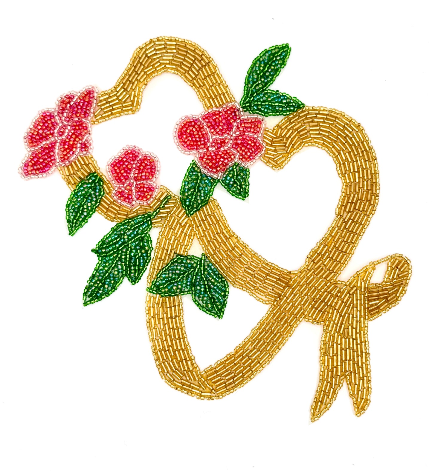 Corazones - Diseño floral - Todo en cuentas 20.95 cm x 17.78 cm San Valentín