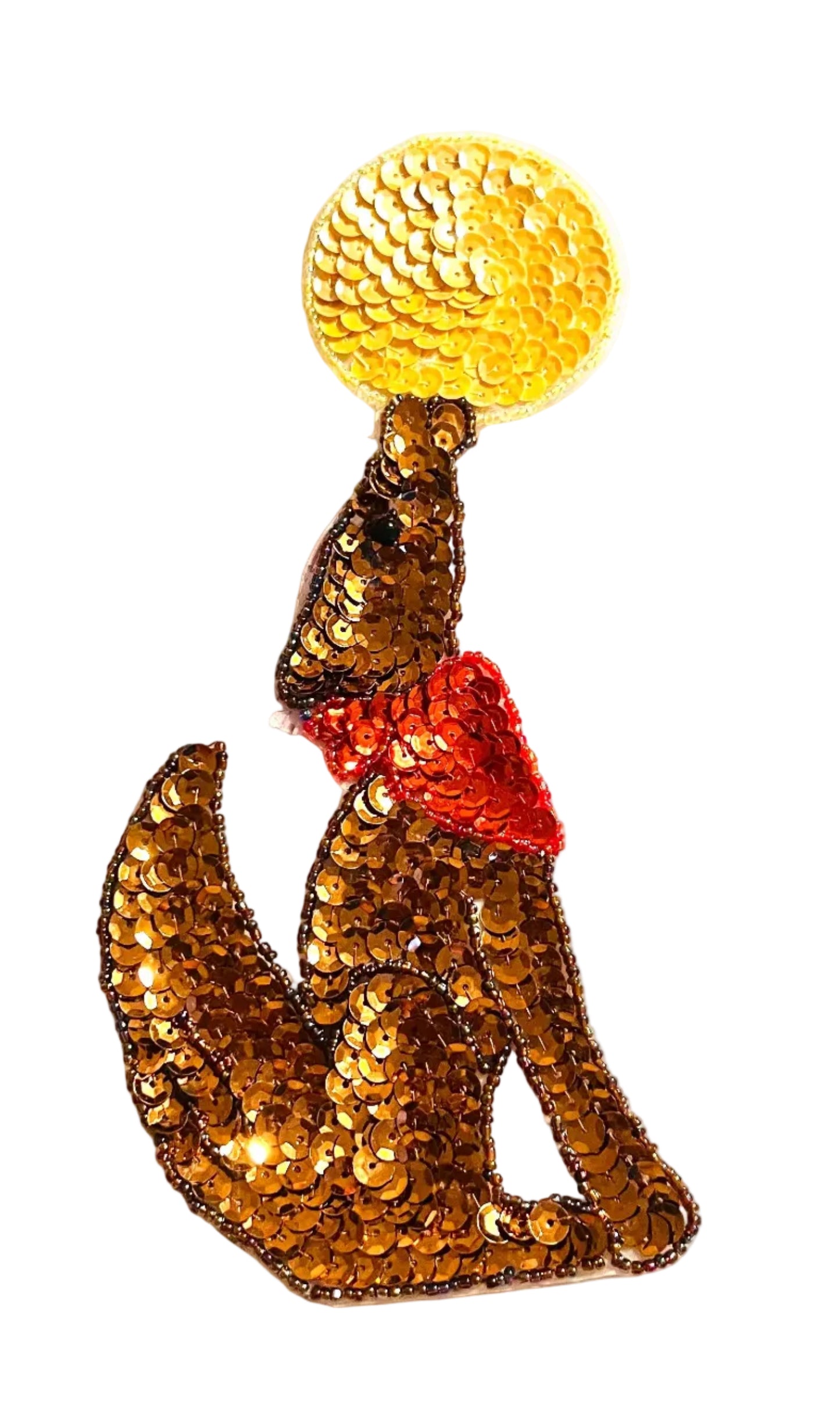 Coyote Perro Aullando a la Luna 8.25" x 4"
