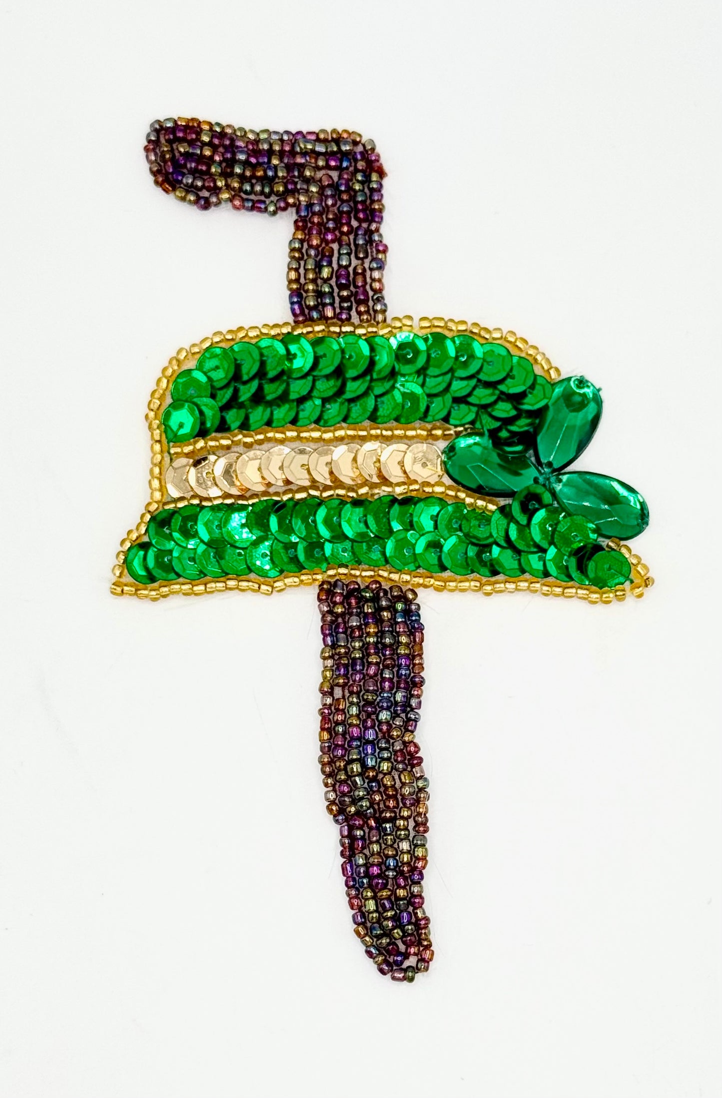 St Patrick's Day Hat and Cane 5" x 3.25"
