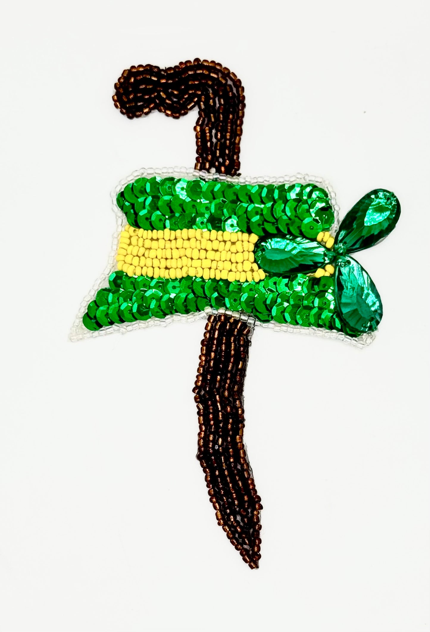 Sombrero de San Patricio y bastón marrón de 5" X 3.25"