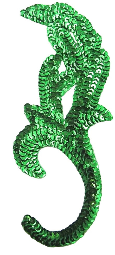 Leaf Pair - Kelly Green Sequins 8.25" x 3.25"