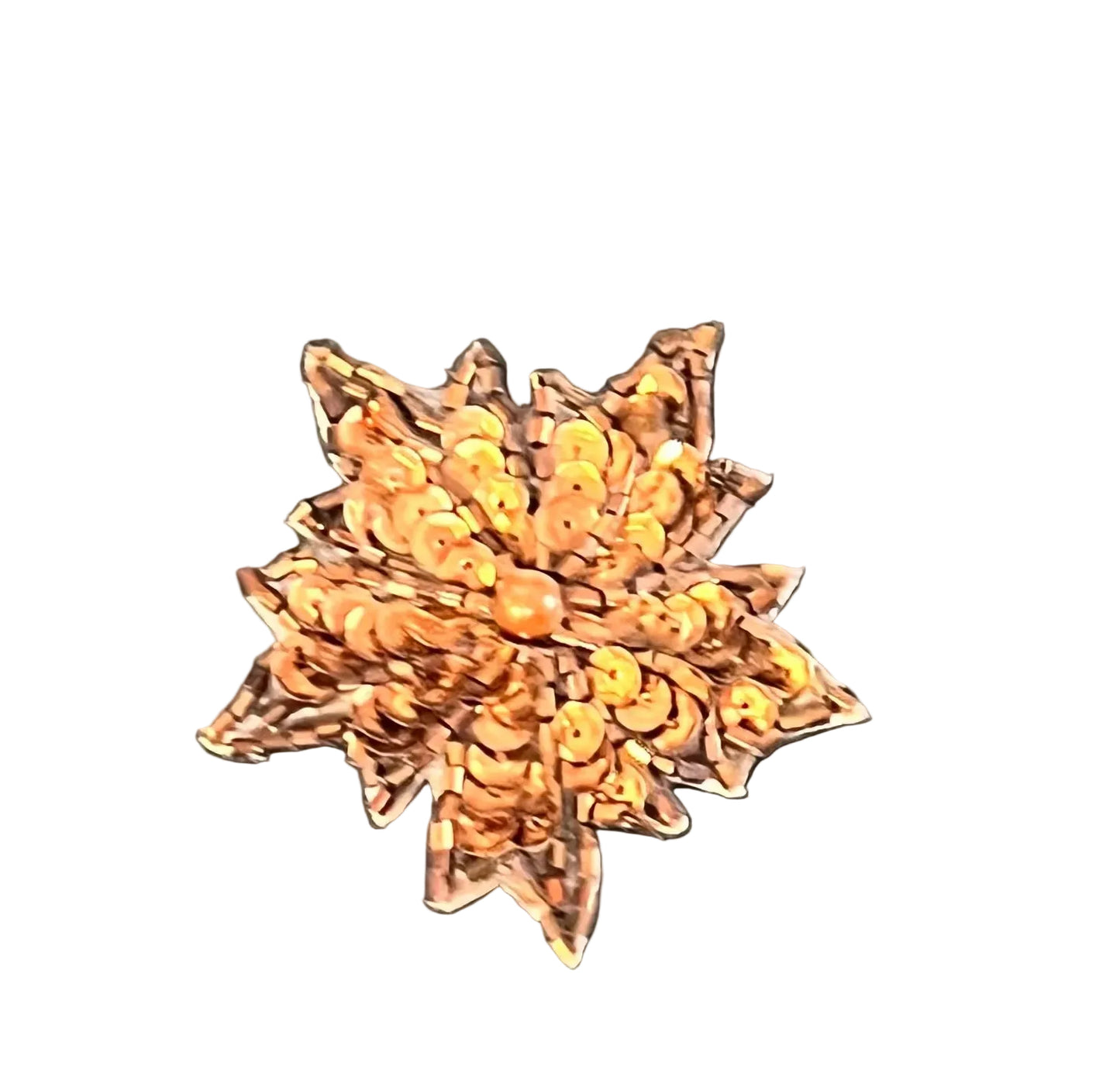 Flor con lentejuelas de bronce de 2,54 cm