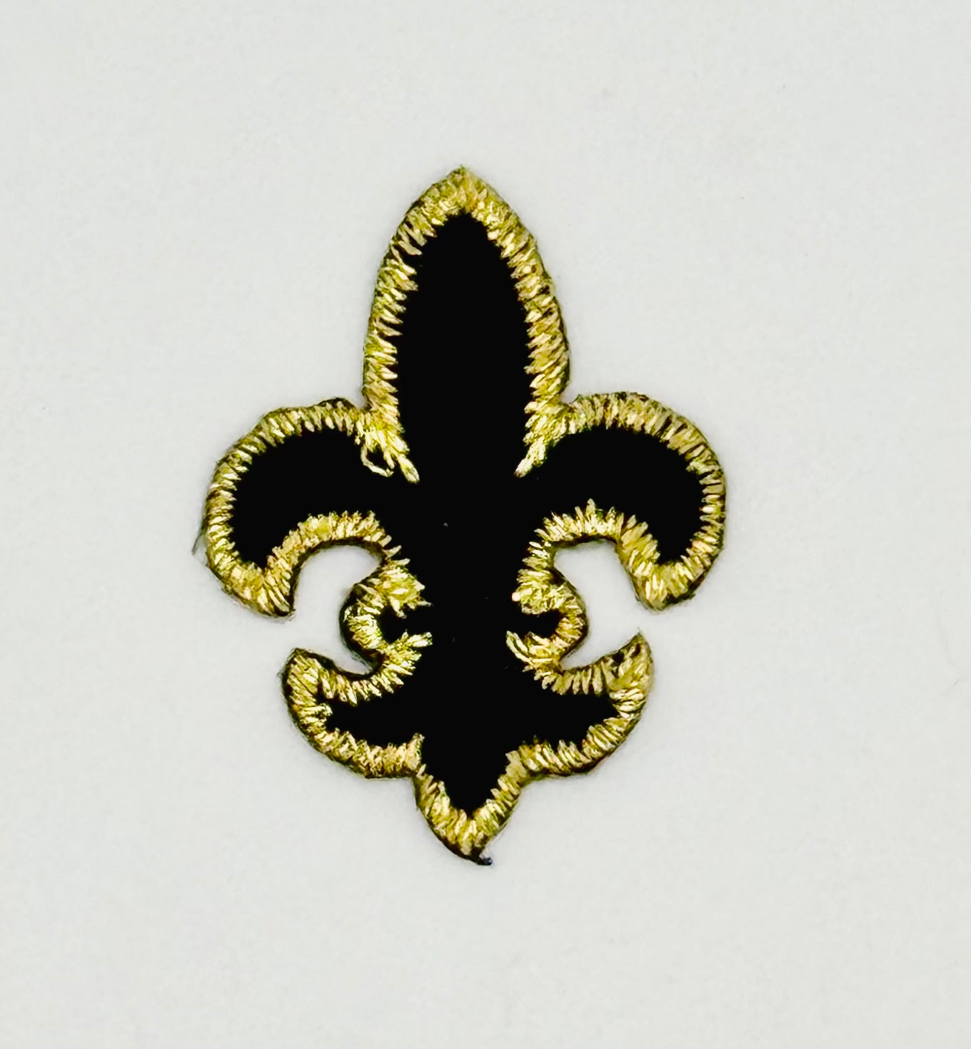 Fleur de lis - Black and Gold Embroidered 1.25" x .75"