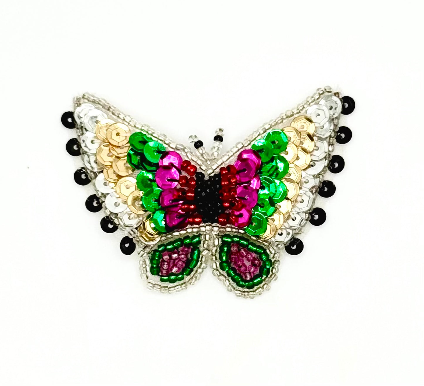 Mariposa - Lentejuelas y Cuentas Multicolor 6.35 cm x 4.45 cm