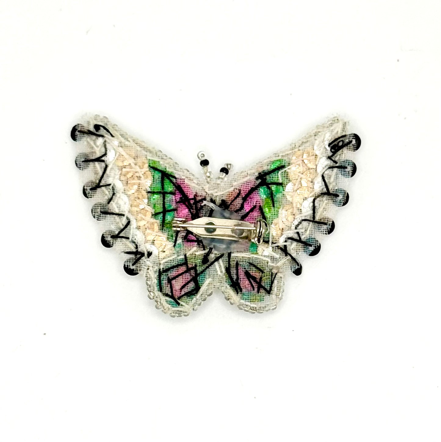 Butterfly - Multi-Colored Sequins and Beads 2.5" x 1.75"