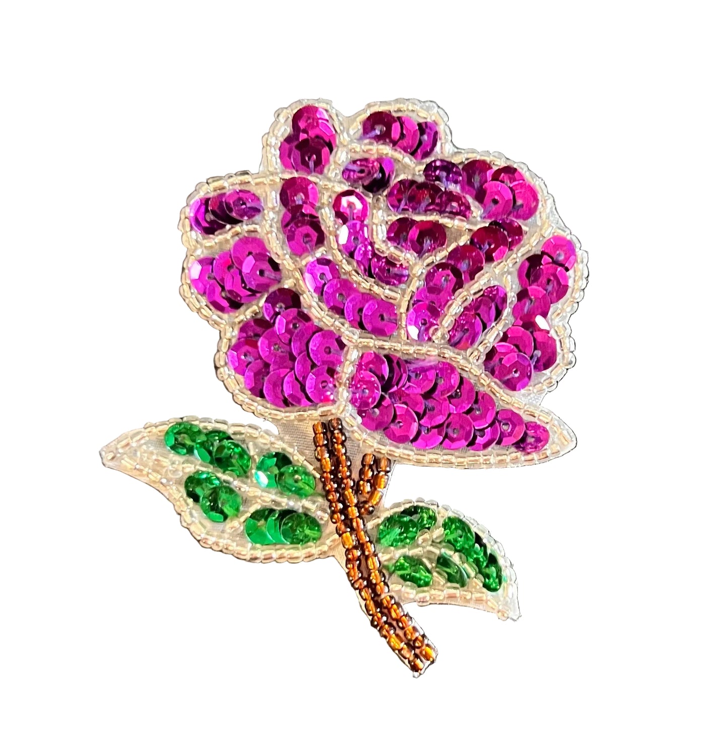 Purple Rose with Silver and Purple and Gold - Choice of Assorted sizes - Singles and Pairs