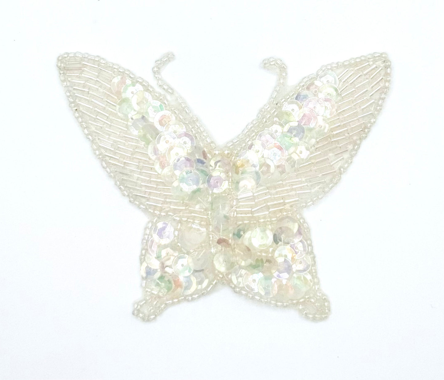 Butterfly with Iridescent Sequins and Beads 4" x 3"