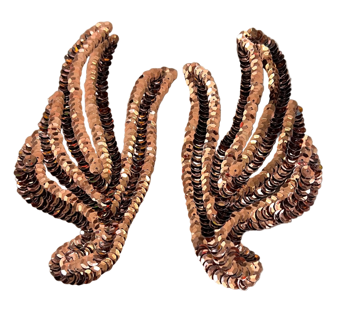 Par de hojas Lentejuelas de bronce 15.24 cm x 7.62 cm