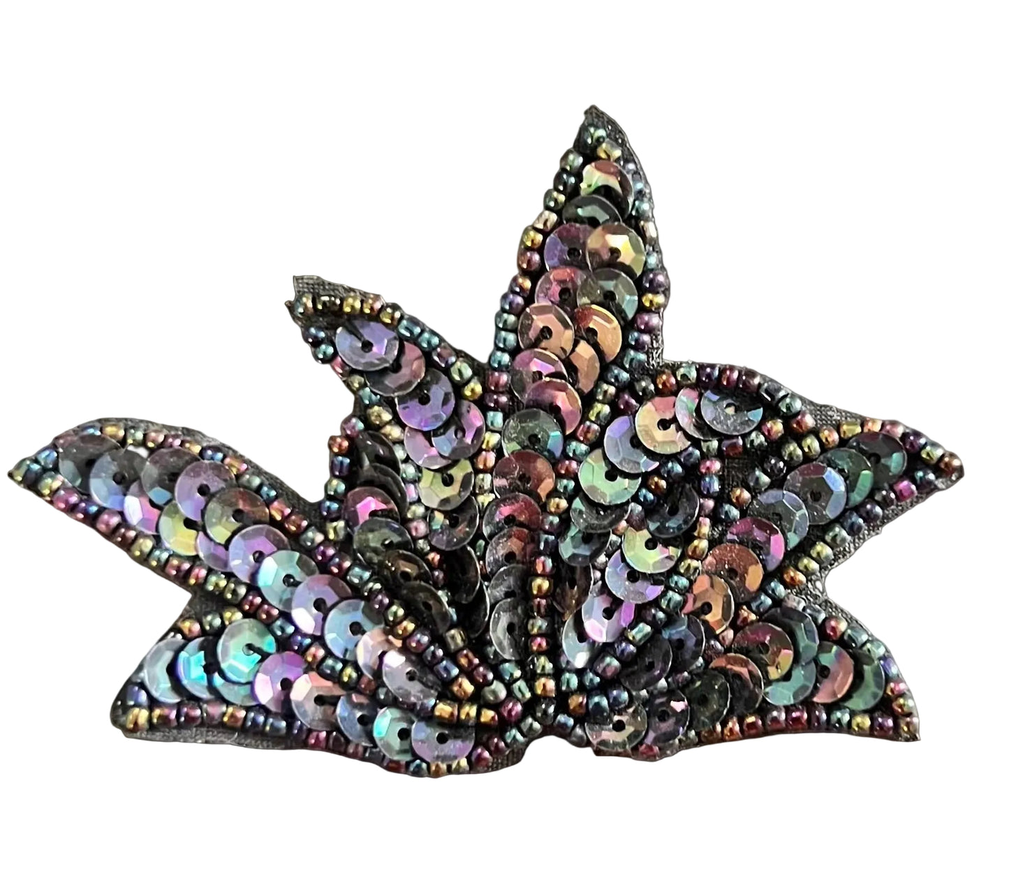 Hoja doble con lentejuelas y cuentas Moonlite 3.5" x 2.25"