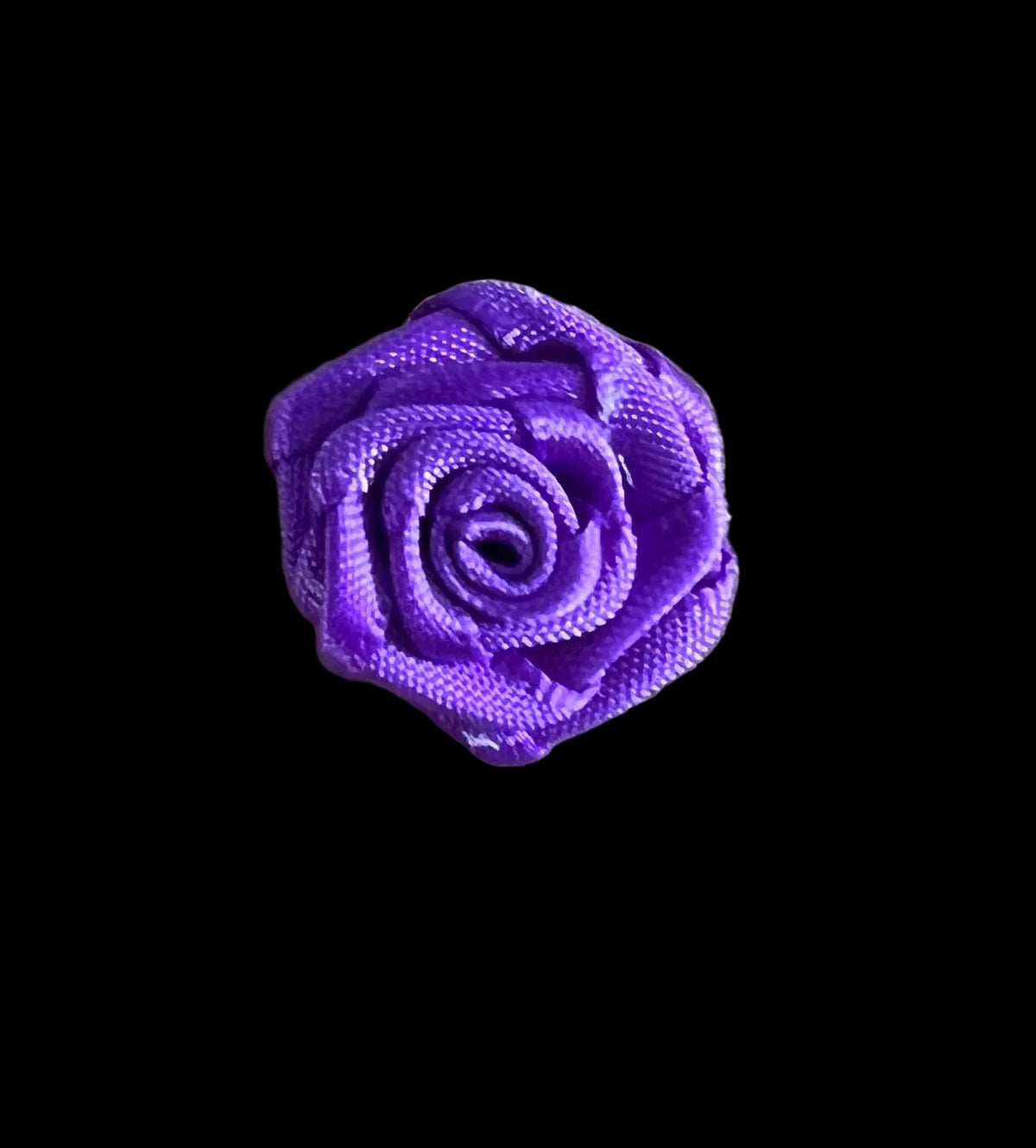 Flower - Purple Satin Rose - .75”