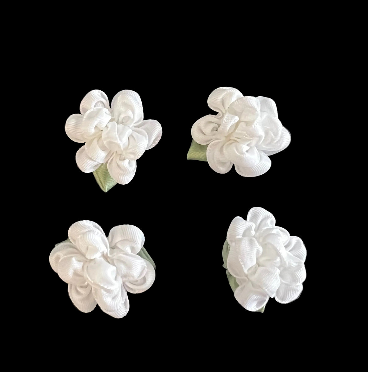 Flor de satén con forma de col, juego de 4 de 2,54 cm