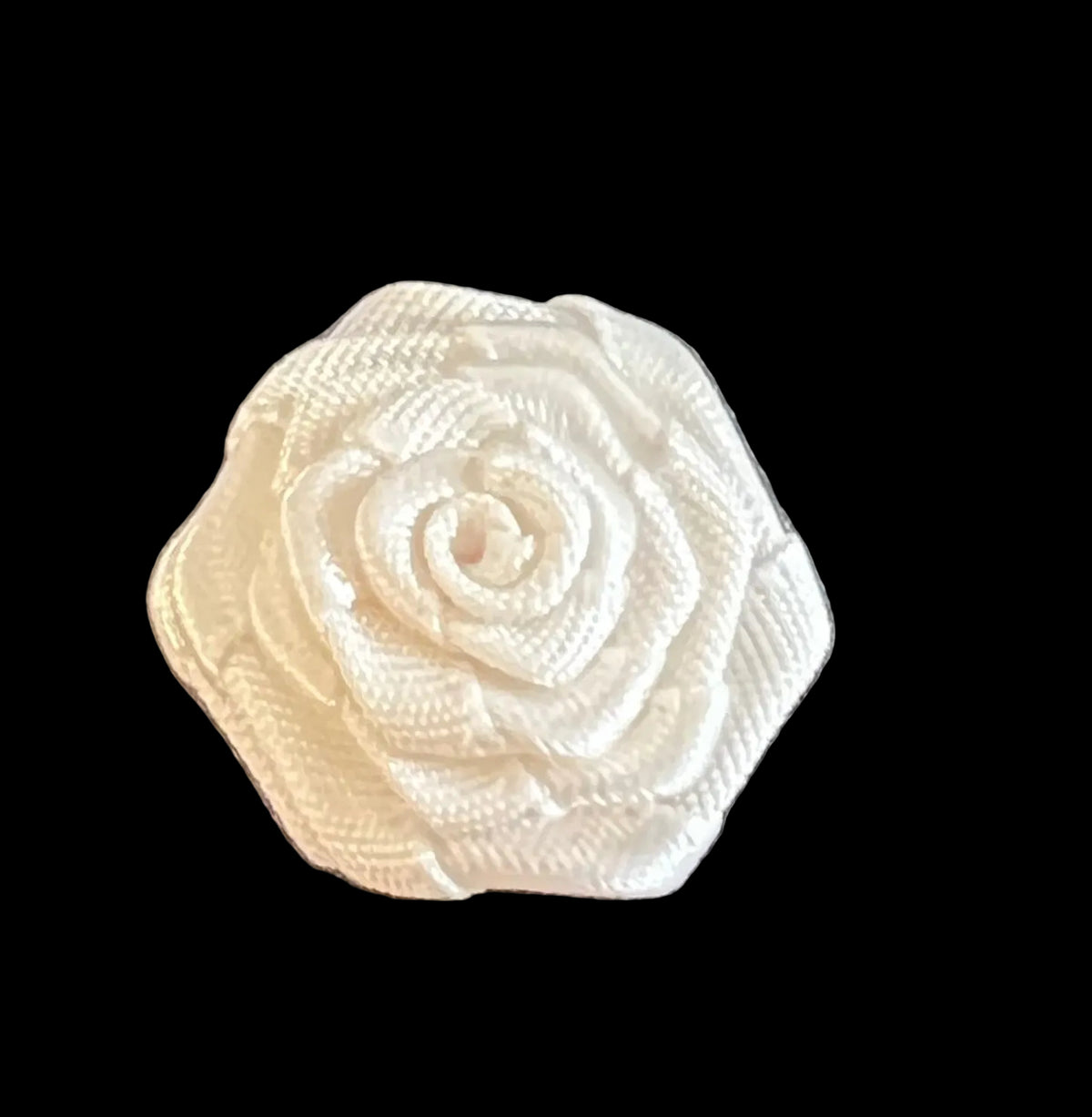 Flower - Satin - Choice of White or Off White Rose 1/2"