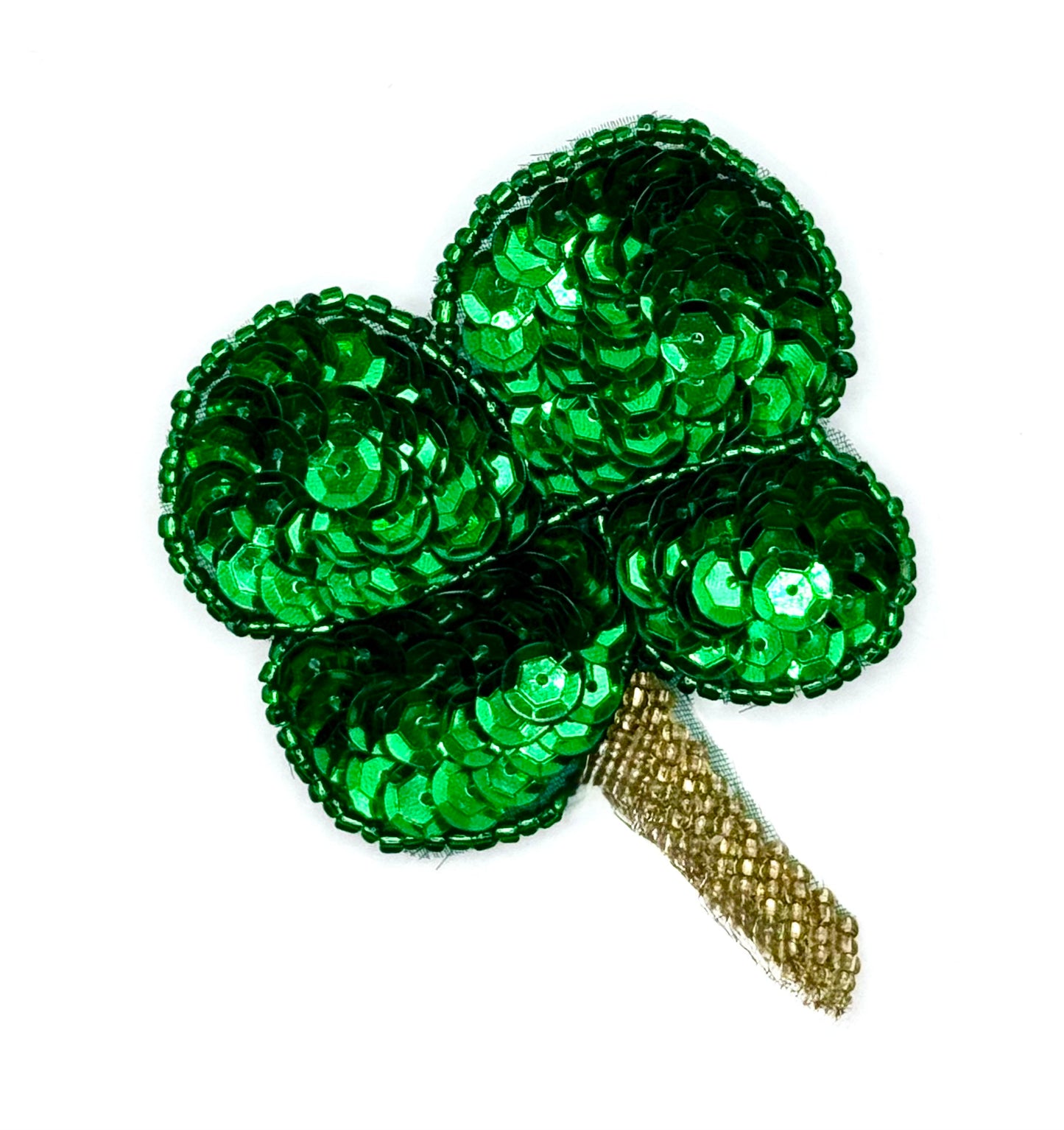 Four Leaf Clover, Sequin Beaded 3" x 2.75"
