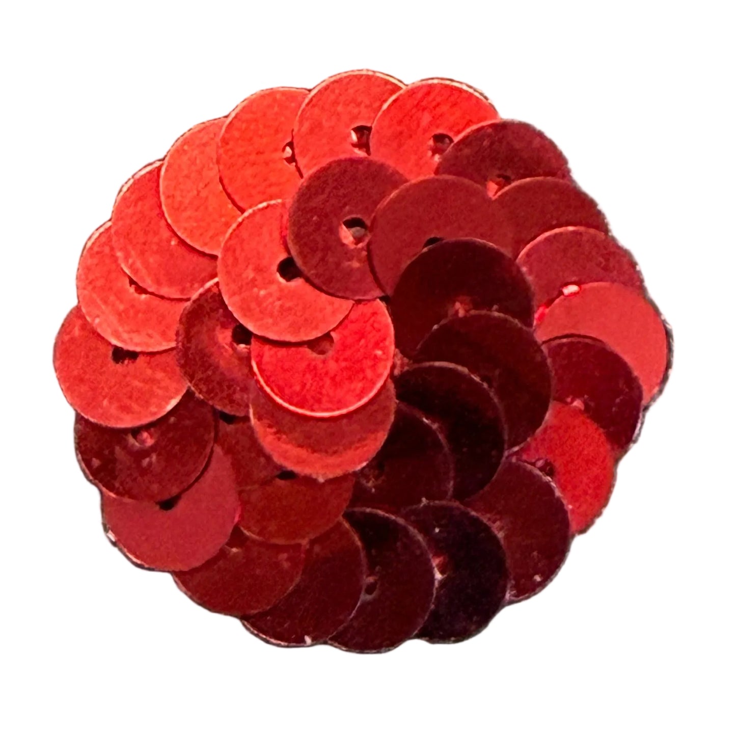 Dot Appliqué - Red Flat Sequins 1"