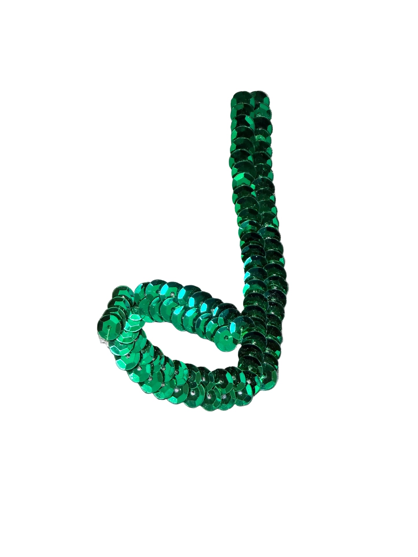 Aplique musical verde de una sola nota abierta 3" x 1.5"