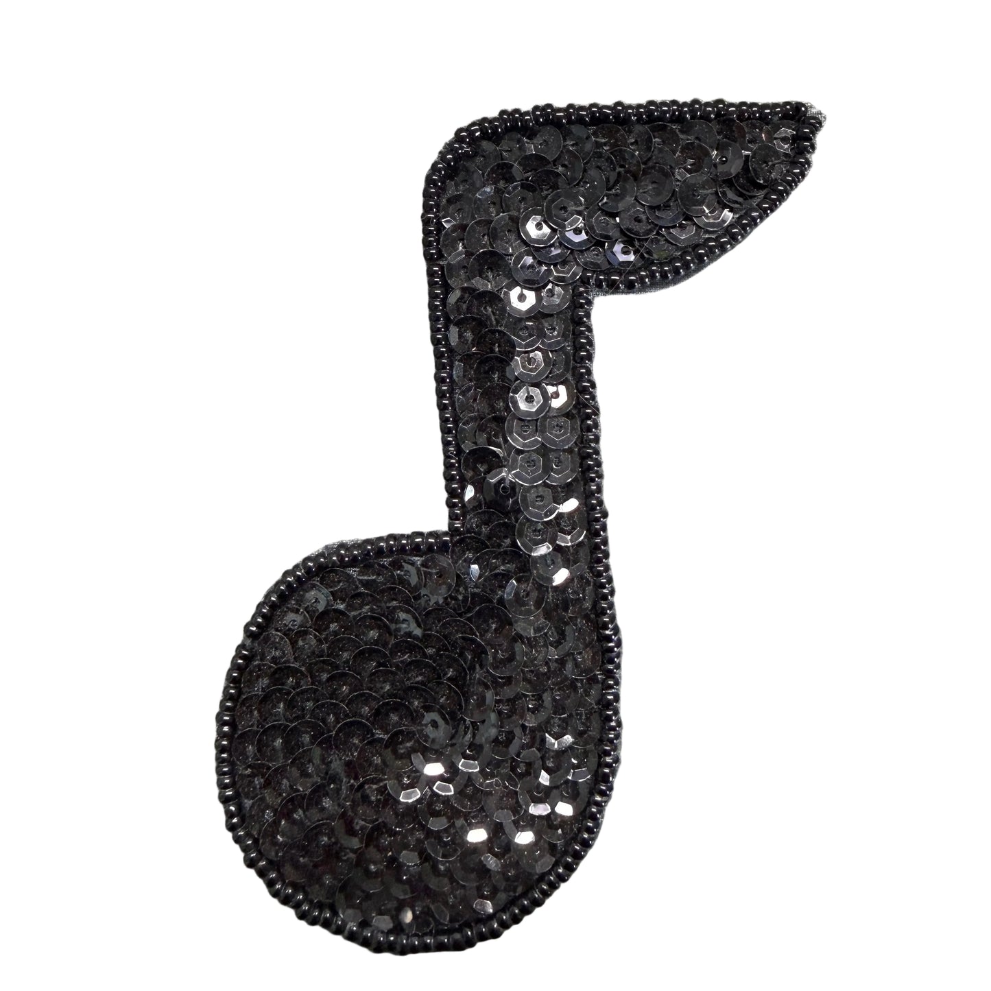 Lentejuelas Negras de Una Nota 4" x 3"